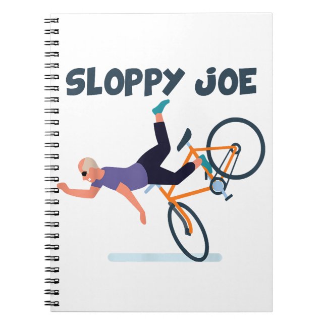 Caderno Espiral Joe Funny Biden Shirt Sloppy Joe Biden Funn (Frente)