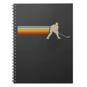 Caderno Espiral Jogador da Defesa do Vintage Ice Hockey Center