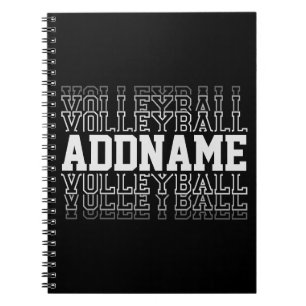 Caderno Espiral Jogador da Equipe de Logotipo de Voleibol em Desap