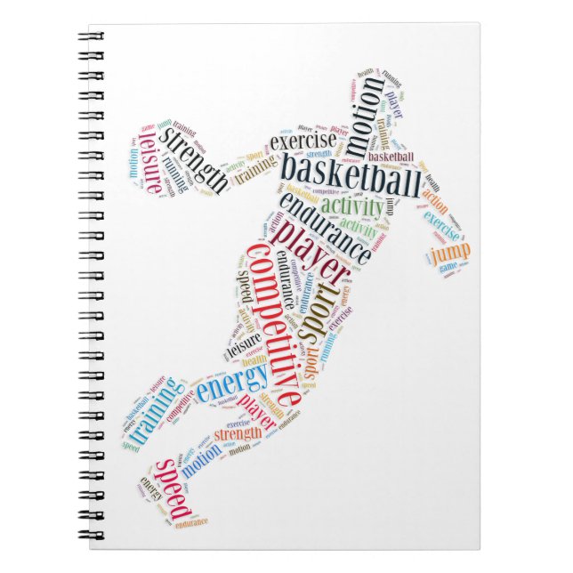 Caderno Espiral Jogador de basquete (Frente)