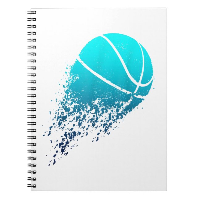 Caderno Espiral Jogador de basquetebol bola Ventilador de bola (Frente)