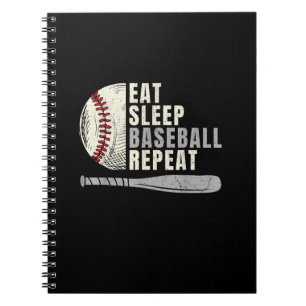 Caderno Espiral Jogador de beisebol Engraçado Reproduza Repetições