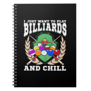 Caderno Espiral Jogador de Bilhar Jogar Bilhar E Resfriar