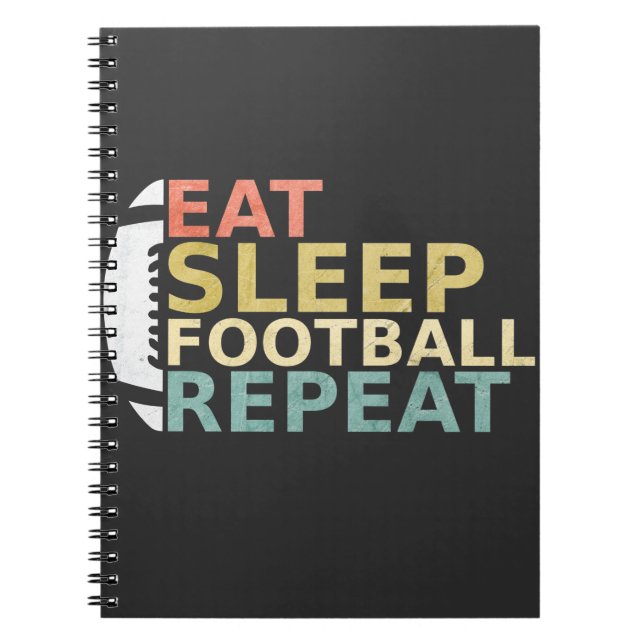 Caderno Espiral Jogador de futebol come futebol (Frente)