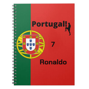 Caderno Espiral Jogador de Futebol Português personalizável