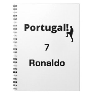 Caderno Espiral Jogador de Futebol Português personalizável