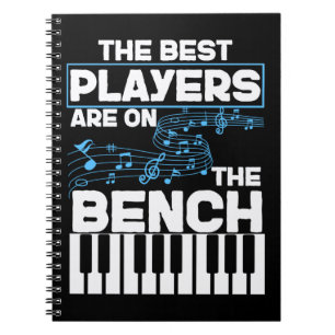 Caderno Espiral Jogador de Piano de Teclado Engraçado Musico