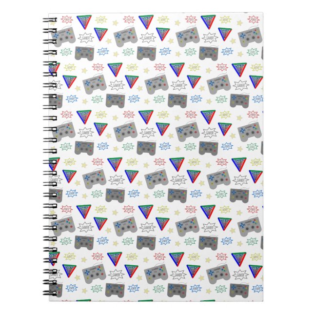 Caderno Espiral Jogador de sistema de diversão e Rico 3 (Frente)