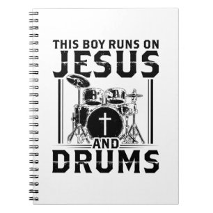 Caderno Espiral Jogador de tambores   Presentes de Drummer Bandas 