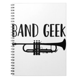 Caderno Espiral Jogador de Trompete Engraçado T Geek de Camisa