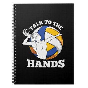 Caderno Espiral Jogador de Voleibol Fale Com As Mãos