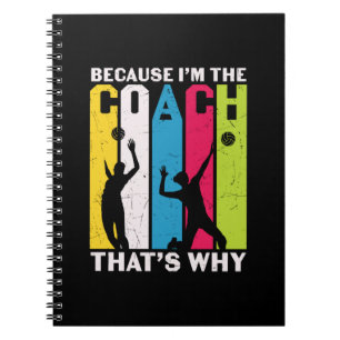 Caderno Espiral Jogador de Voleibol Porque Sou O Treinador