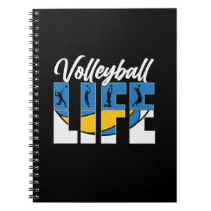 Caderno Espiral Jogador de Voleibol Vida de voleibol