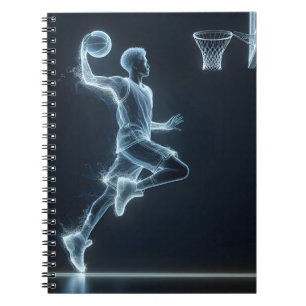 Caderno Espiral Jogador Neto-Basquete Com Traços Leves
