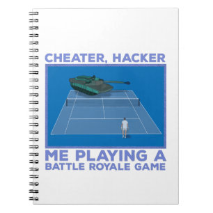 Caderno Espiral Jogando um Jogo de Royale em Batalha
