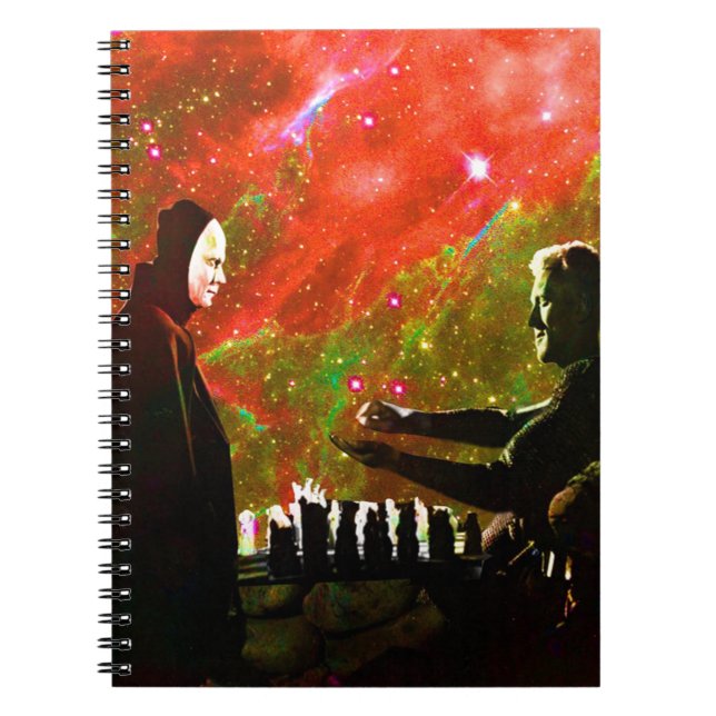 Caderno Espiral Jogando xadrez com a morte (Frente)