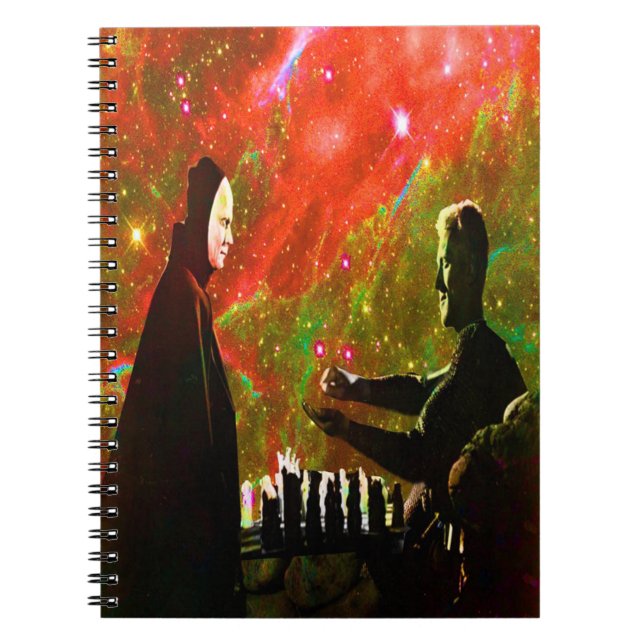Caderno Espiral Jogando xadrez com a morte (Frente)