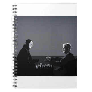 Caderno Espiral Jogando xadrez com a morte