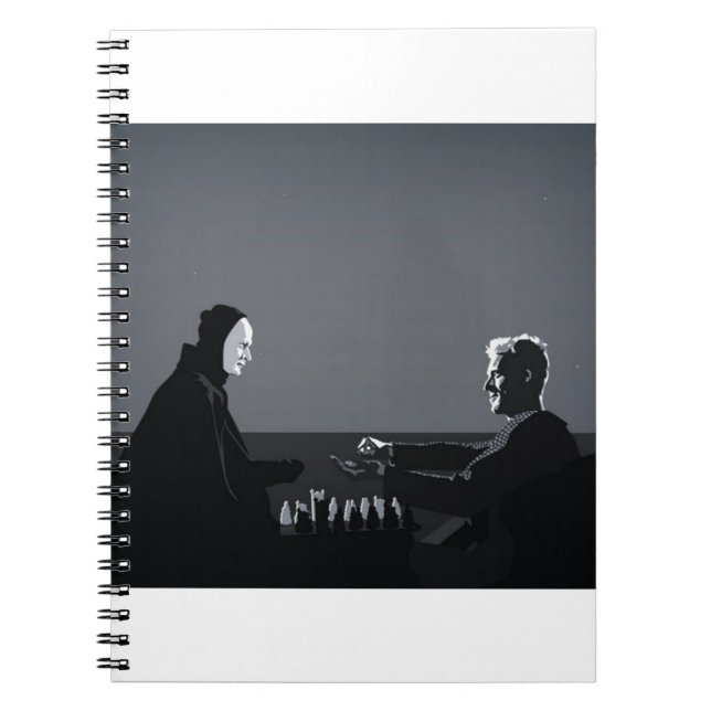 Caderno Espiral Jogando xadrez com a morte (Frente)