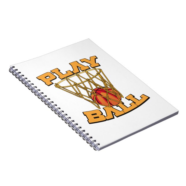 Caderno Espiral Jogar Bola de Basquete. (Lado Direito)