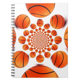 Caderno Espiral Jogo de basquete dos campeões: Court Vision Kaleid