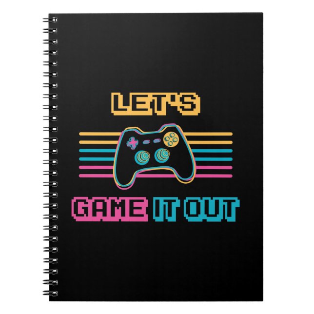 Caderno Espiral jogo de vamos - Estilo retrô (Frente)