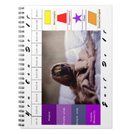 Caderno Espiral Jogo educativo de cachorro engraçado