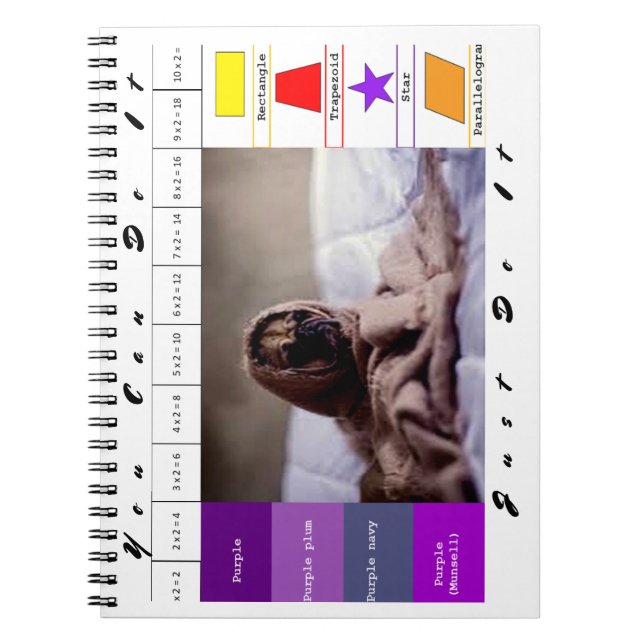 Caderno Espiral Jogo educativo de cachorro engraçado (Frente)