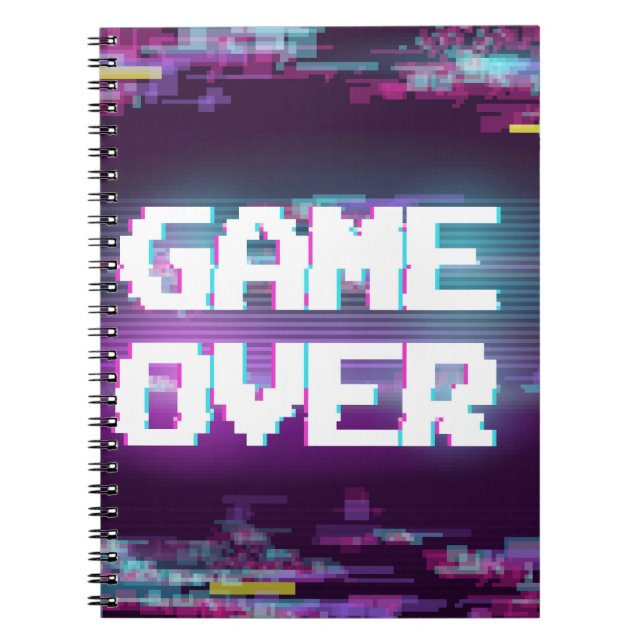 Caderno Espiral Jogo sobre conceito, efeito de falha. (Frente)