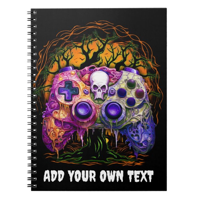 Caderno Espiral Jogos do Dia das Bruxas, Controladora Spooky, Cost (Frente)