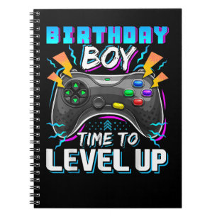 Caderno Espiral Jogos Jogo Boys Birthday Boys Times to Level Ups V