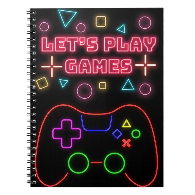 Caderno Espiral Jogos permitem jogar jogos (Frente)