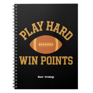Caderno Espiral Jogue Duro, Ganhe Pontos  Dia de Esportes Retro Ga