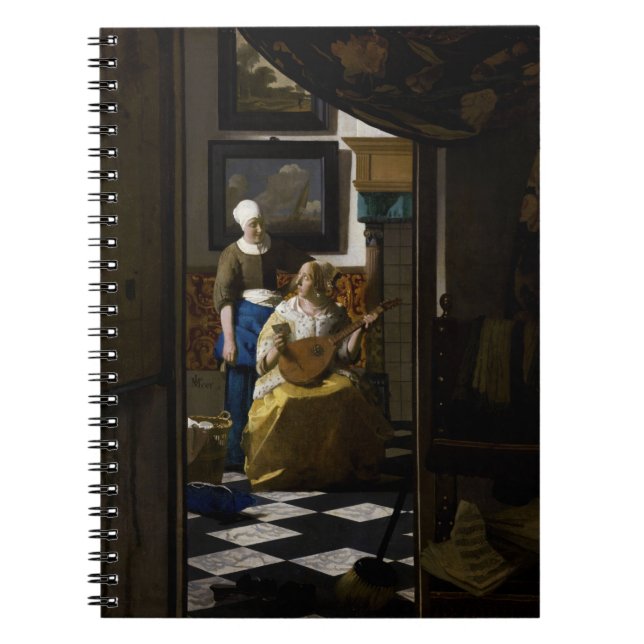 Caderno Espiral Johannes Vermeer - A Carta do Amor (Frente)