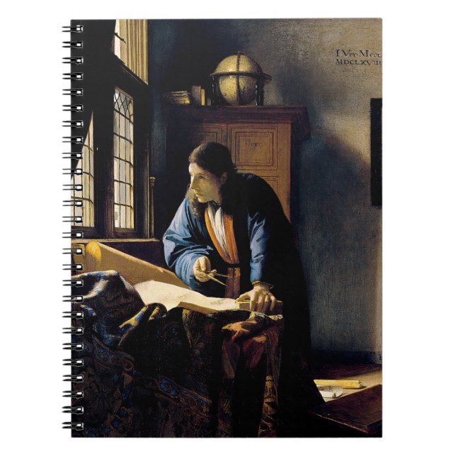 Caderno Espiral Johannes Vermeer - A Geógrafa (Frente)