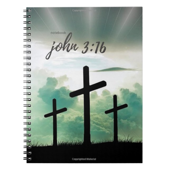 Caderno Espiral John 3:16 (Frente)