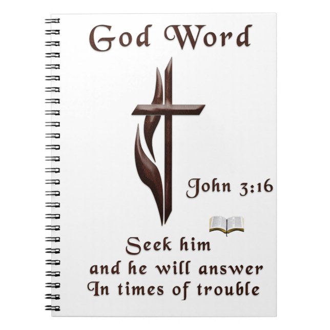 Caderno Espiral John 3:16 (Frente)