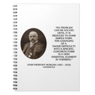 Caderno Espiral John Pierpont Morgan Nenhum Problema Pode Ser Reso