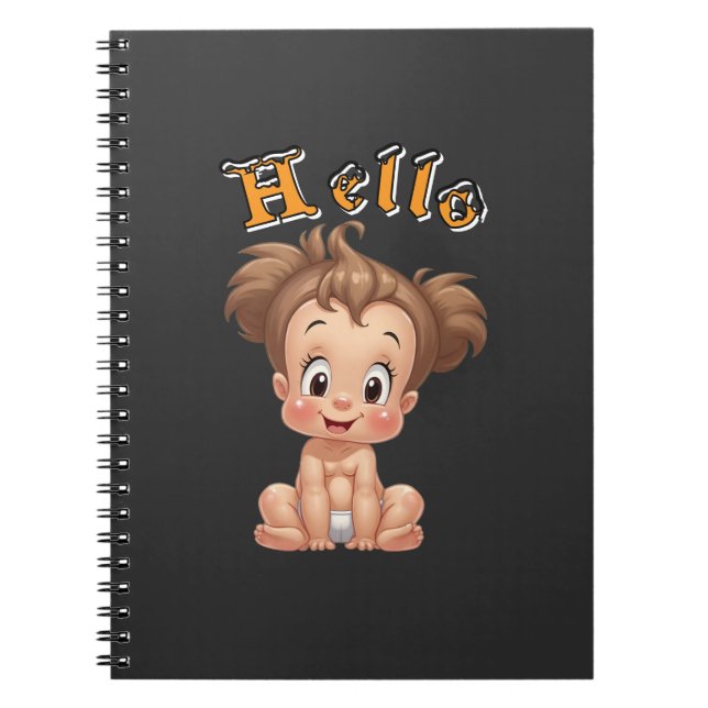 Caderno Espiral joie de bébé heureuse, et bonheur. (Frente)