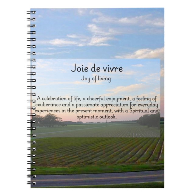 Caderno Espiral Joie de vivre (Frente)