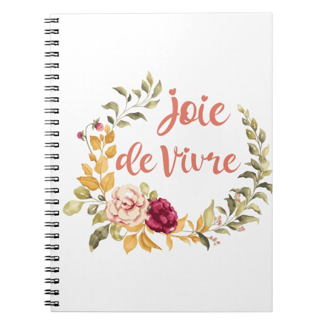 Caderno Espiral Joie de Vivre French Say (Frente)