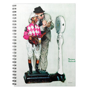 Caderno Espiral Jóquei que pesa dentro por Norman Rockwell