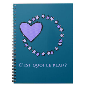Caderno Espiral Jornada de Lavanda e Azul Francês