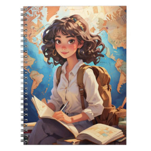 Caderno Espiral Jornais de lixo imprimíveis Evelyn Wanderlust