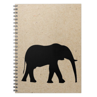 Caderno Espiral jornal carimbado tinta do elefante