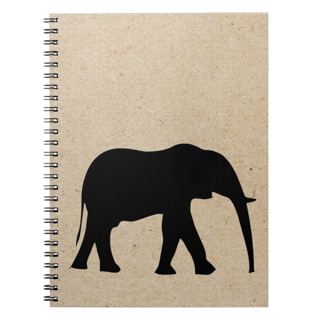 Caderno Espiral jornal carimbado tinta do elefante (Frente)