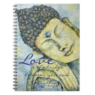 Caderno Espiral Jornal da arte de Buddha das citações do amor de