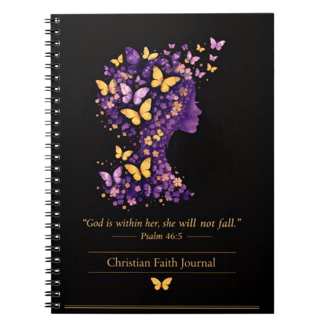 Caderno Espiral Jornal da Fé Cristã – Salmo 46:5 (Frente)