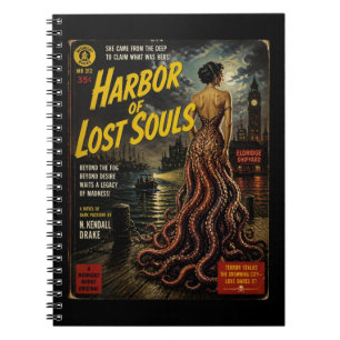 Caderno Espiral Jornal de livro de terror falso Porto de Almas Per