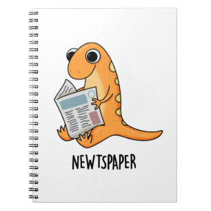 Caderno Espiral Jornal de Newt Piada de Newt Engraçada